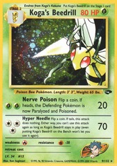 Koga's Beedrill - 9/132 - Holo Rare - Unlimited Edition